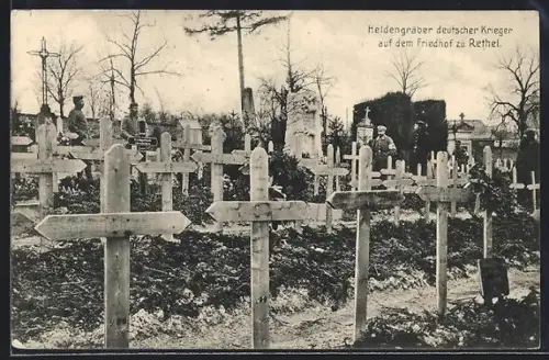 AK Rethel, Tombes au cimetière