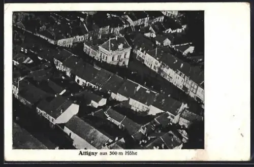 AK Attigny, Vue aérienne de la ville