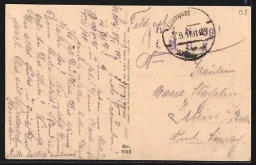 AK Vouziers, Monument dans le cimetière