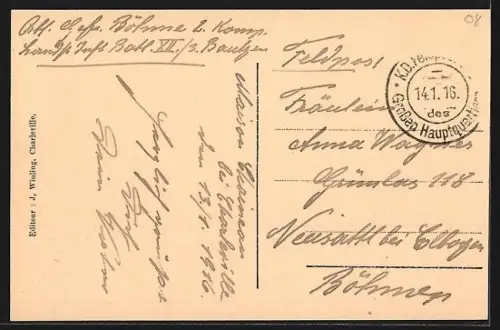 AK Charleville, Le Pont du chemin de fer sauté le 25 Août 1914