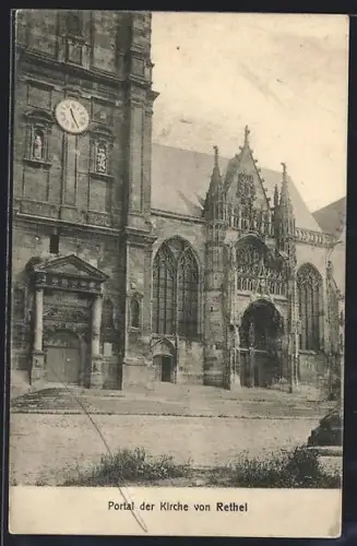AK Rethel, Portail de l`église de Rethel