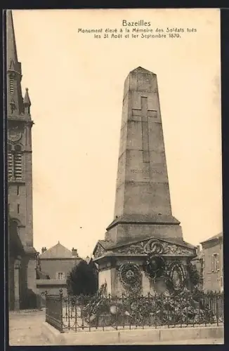 AK Bazeilles, Monument élevé à la Mémoire des Soldats tués les 31 Août et 1er Septembre 1870