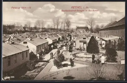 AK Rethel, Sanitätslager-Anlagen in Neu-Rethel während Feldzug 1914-15