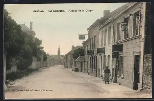 AK Bazeilles, Rue Gambetta, Avenue de la Crypte