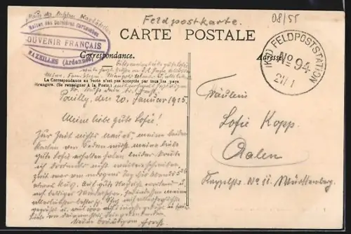 AK Bazeilles, Rue Gambetta, Avenue de la Crypte