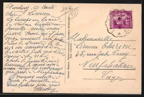 AK Donchéry, Rue des Laboureurs et Albert 1er