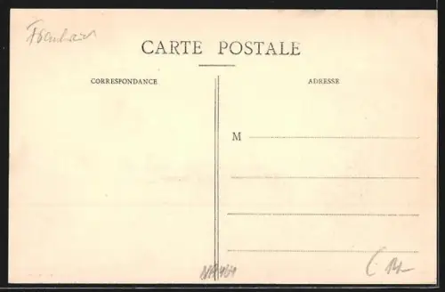 AK Donchery, La Grande-Rue avec la maison de l`entrevue du Roi Henri IV et du Prince de Sedan