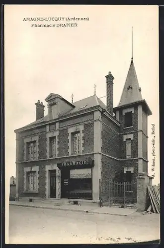 AK Amagne-Lucquy /Ardennes, Pharmacie Drapier