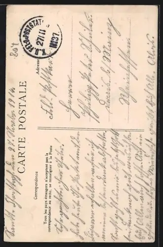 AK Ham, Le Beffroi et rue adjacente