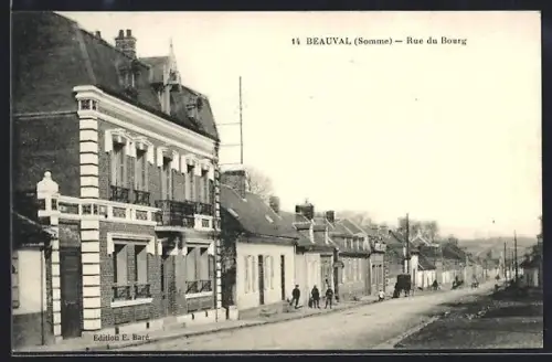 AK Beauval /Somme, Rue du Bourg