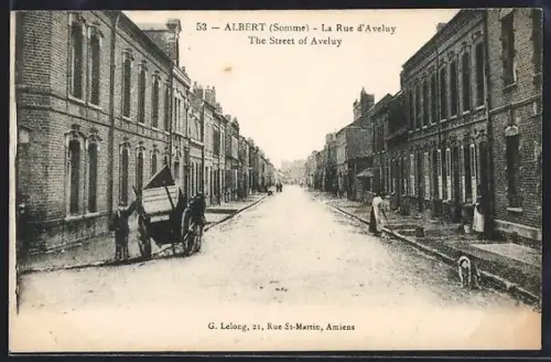 AK Albert /Somme, La Rue d`Aveluy