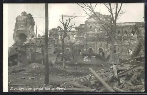 AK Albert /Somme, Église détruite de St. Albert
