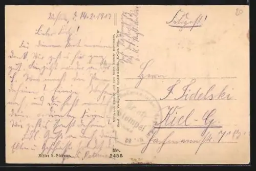 AK Athies /Péronne, Vue du village avec église et cheminées en arrière-plan