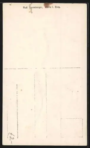 AK Moislains, Rathaus in Trümmern