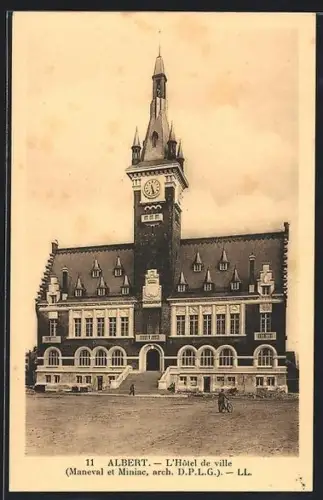 AK Albert, L`Hôtel de ville, Maneval et Miniac, arch. D.P.L.G