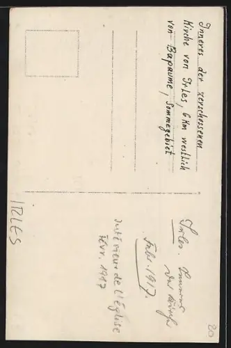 AK Irles, Inneres der zerstörten Kirche