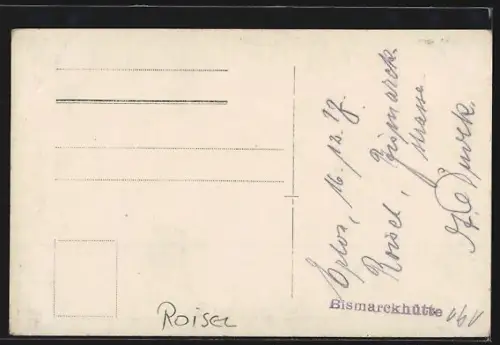 AK Roisel, Rue Bismarck avec des soldats devant un bâtiment en brique