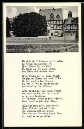 AK Niederlahnstein, Althistorisches Wirtshaus an der Lahn