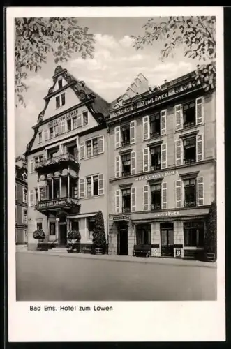 AK Bad Ems, Hotel zum Löwen, Bes. Franz Linkebach