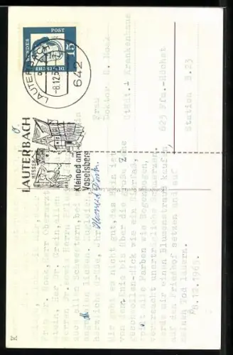 AK Lauterbach / Hessen, Wappen, Spruch, Nackter Junge ohne Strümpfe