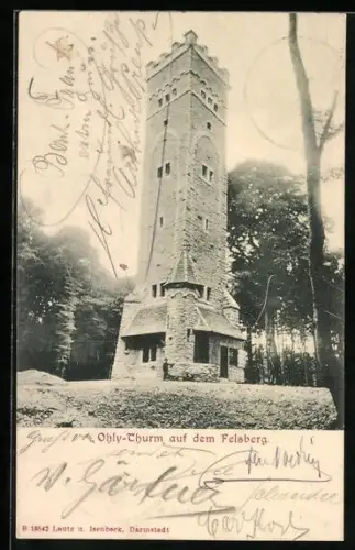 AK Felsberg / Odenwald, Ohly-Turm
