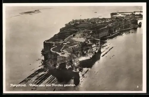 AK Helgoland, Panorama vom Norden aus, Fliegeraufnahme
