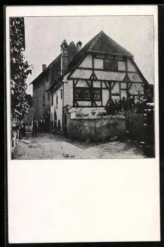 AK Überlingen am Bodensee, Susohaus, Geburtshaus des Mystikers Amandus Suso