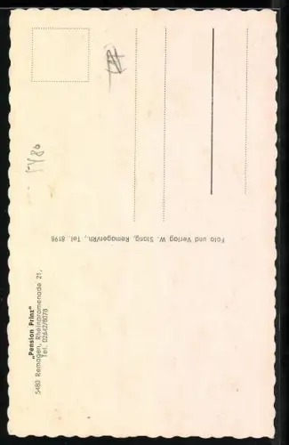 AK Remagen, Vorderansicht der Pension Prinz in der Strasse Rheinpromenade 21