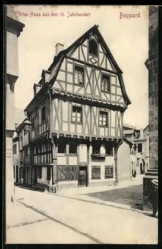 AK Boppard, Altes Fachwerkhaus aus dem 16. Jahrhundert