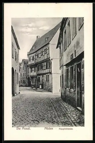 AK Müden / Mosel, Hauptstrasse mit Gasthaus