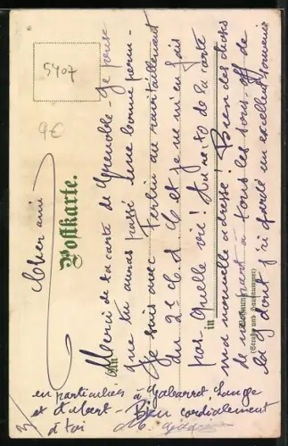 Künstler-AK Manuel Wielandt: Boppard, Partie am Ufer an einem Herbsttage