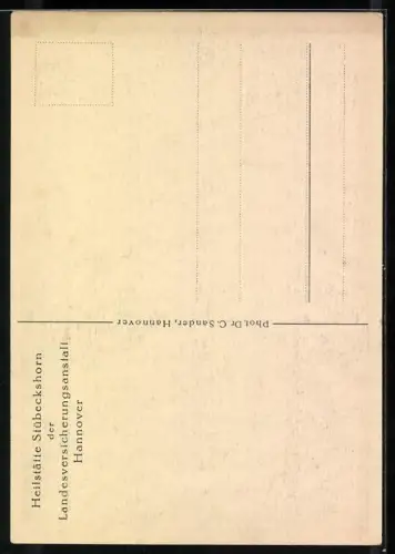 AK Stübeckshorn b. Soltau, Heilstätte Stübeckshorn der Landesversicherungsanstalt Hannover, Blick in den Wirtschaftshof