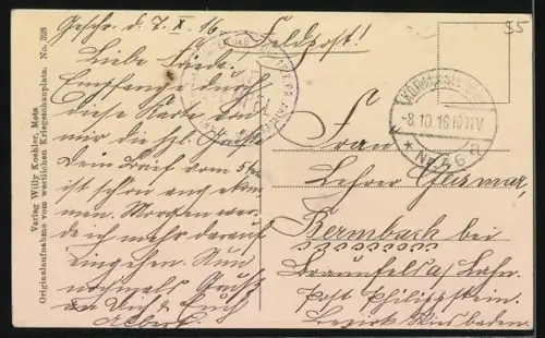 AK Riaville-en-Woèvre, Barricade de rue et bâtiments en ruines