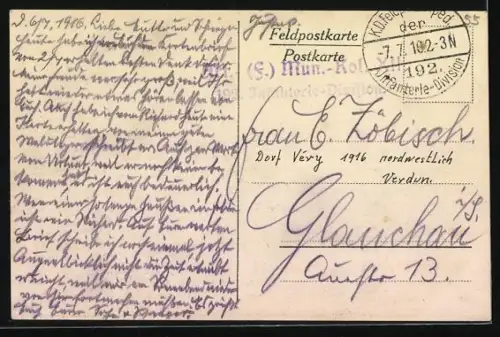 AK Véry, Église en ruines après des dommages de guerre