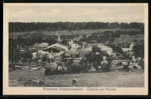 AK Crépion, Scène du front occidental avant Verdun