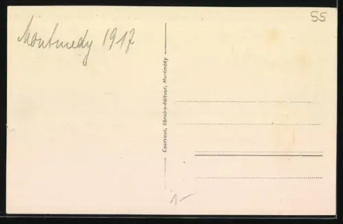 AK Montmédy, L`Entrée de la Ville avec chevaux sur la route