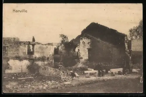 AK Harville, Ruines des bâtiments après un conflit