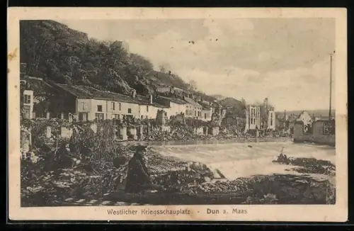 AK Dun-sur-Meuse, Habitations endommagées