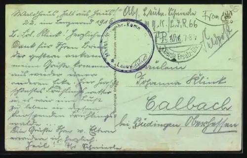 AK Woinville, Ruines de l`église et des bâtiments environnants après le conflit