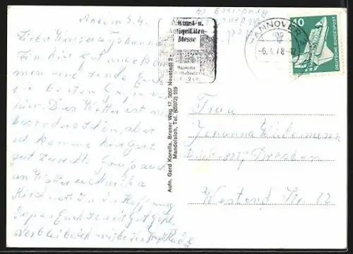 AK Ahlden /Aller, Schloss Seitenansicht, Geschäftshaus Rotermund, CVJM Jugendheim