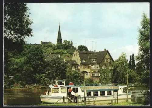 AK Halle /Saale, Anlegestelle der Weissen Flotte