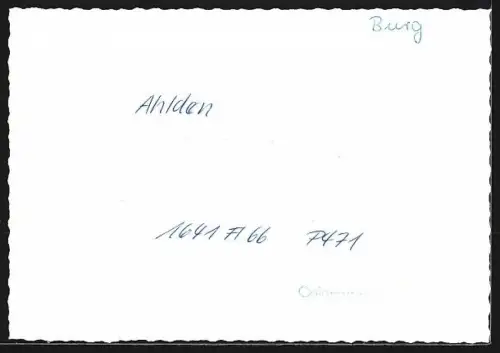 AK Ahlden, Ortsansicht, Burg