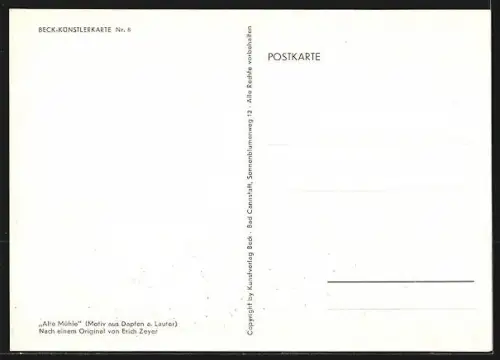 AK Dapfen a. Lauter, Alte Mühle