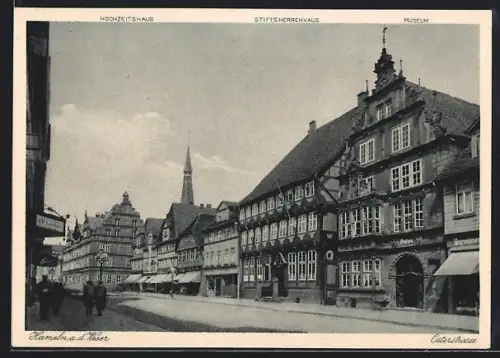 AK Hameln, Hochzeitshaus, Stiftsherrenhaus, Museum, Osterstrasse