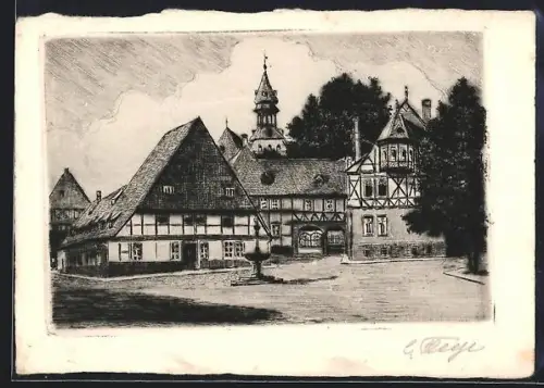 AK Goslar a. Harz, Frankenberger Plan mit Kirche