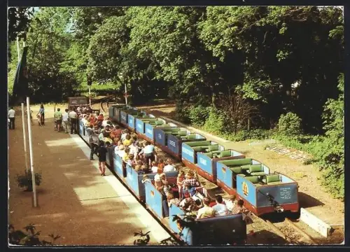 AK Halle /Saale, Pioniereisenbahn im Naherholungsgebiet Peissnitz