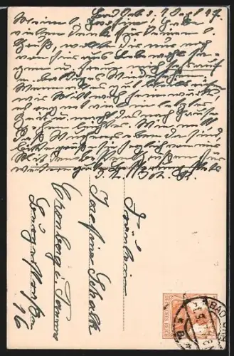 AK Bad Orb, Altes Haus an der kath. Kirche