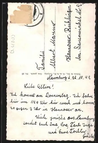 AK Naumburg a. d. Saale, Durchblick vom Wenzelsturm