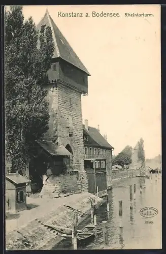 AK Konstanz a. Bodensee, Rheintorturm