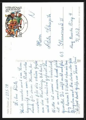 AK Halle /Saale, Mittlere Clement-Gottwald-Strasse